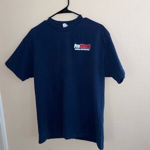 electrician utility working on cars shirt casual y2k navy crew neck handyman top
